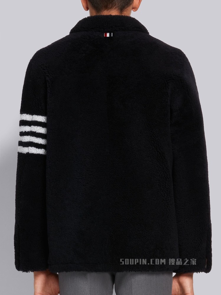 男士皮毛贴袋夹克