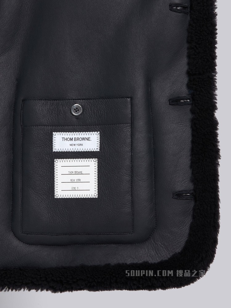 男士皮毛贴袋夹克