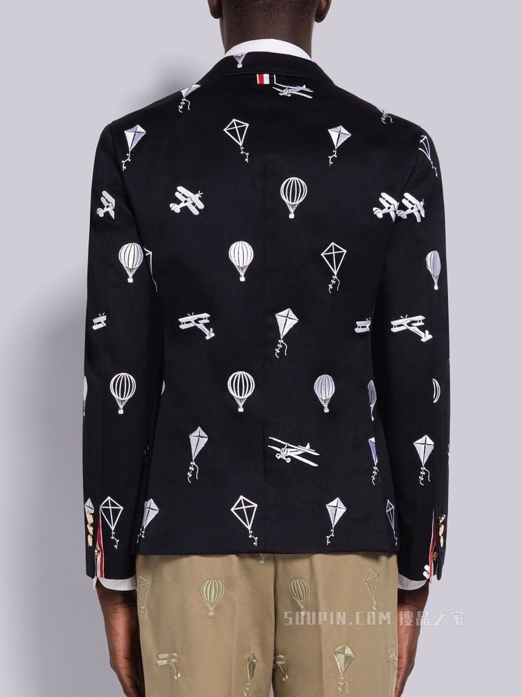 经典刺绣棉质夹克