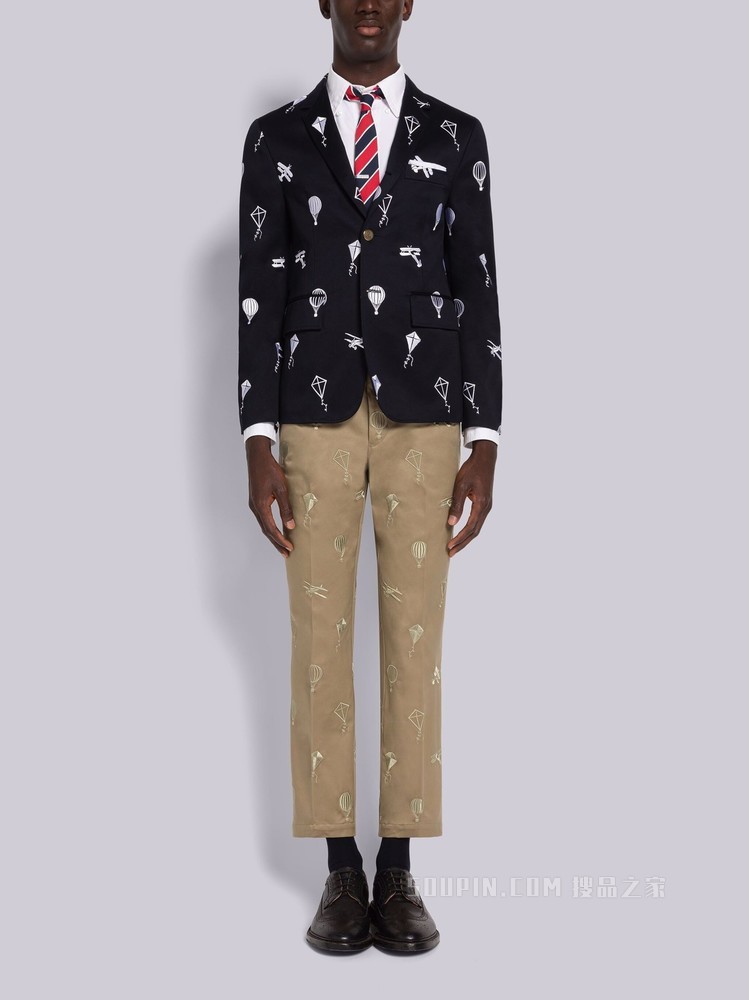 经典刺绣棉质夹克