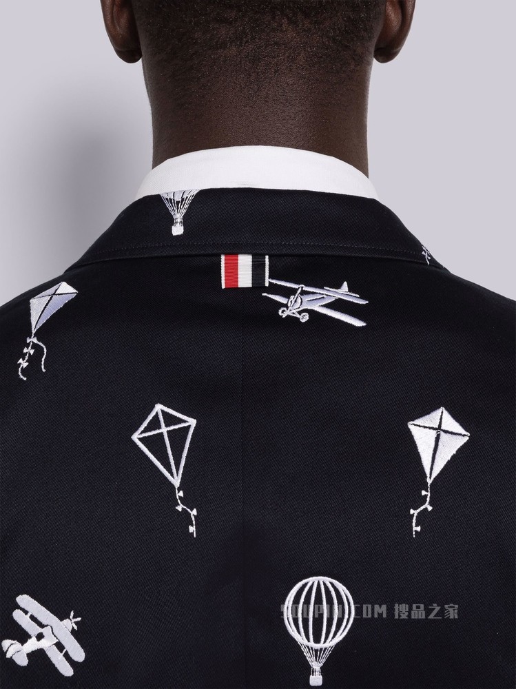 经典刺绣棉质夹克