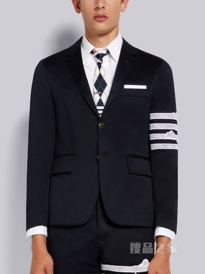 四条纹刺绣夹克