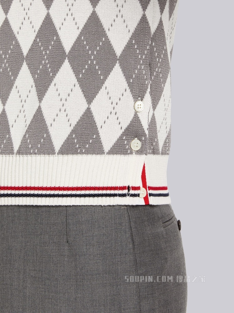 菱格纹丝棉 POLO 衫