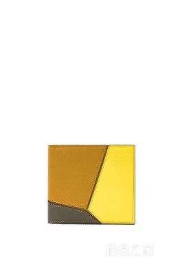 经典牛皮革 Puzzle 双折硬币钱包