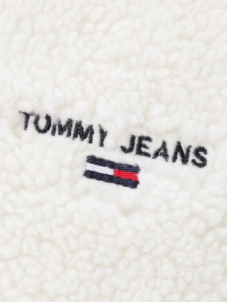 Tommy 22新款春季女装小巧仿羊羔绒刺绣LOGO圆形斜挎包礼品11173
