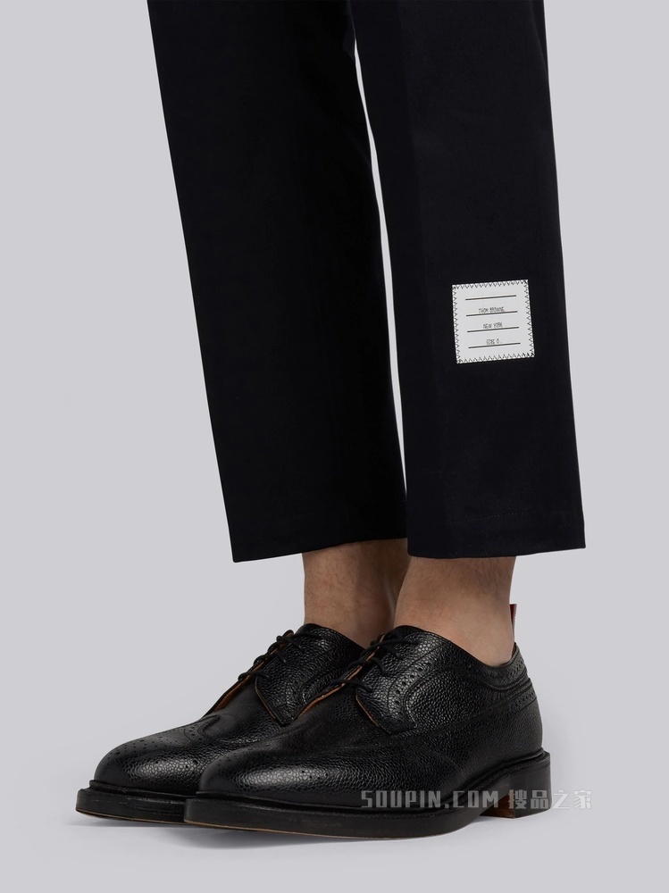 四条纹棉质长裤