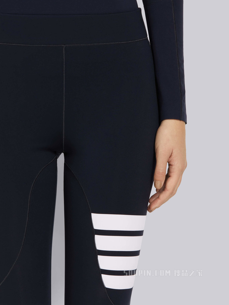 四条纹紧身裤