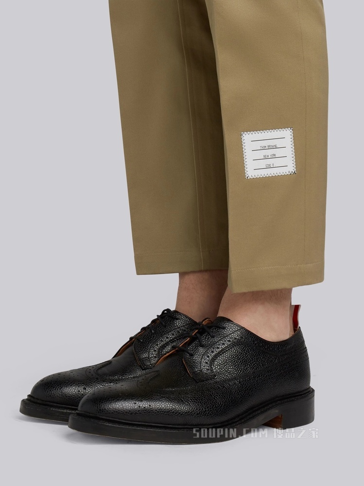 四条纹棉质长裤