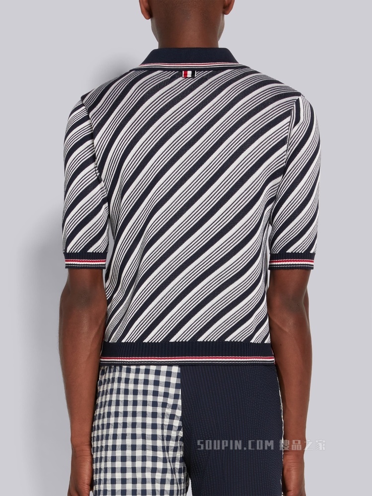 条纹丝棉 POLO 衫