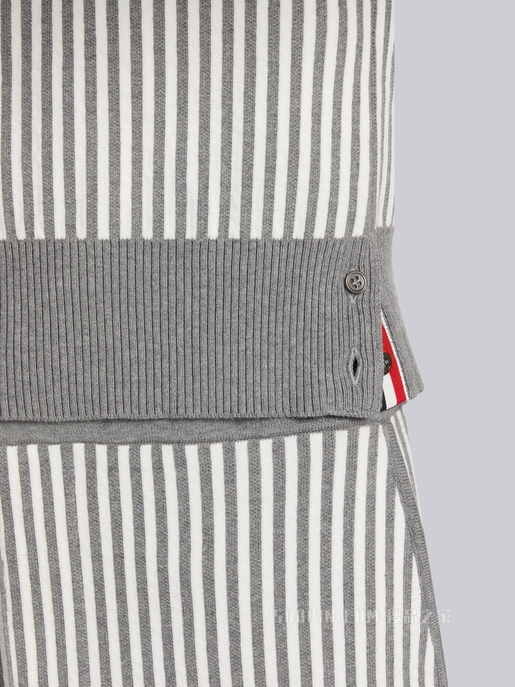 四条纹提花泡泡纱 POLO 衫