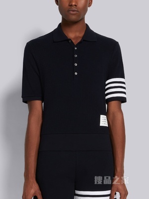 四条纹短袖 POLO 衫