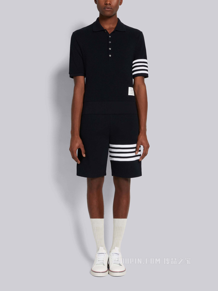 四条纹短袖 POLO 衫