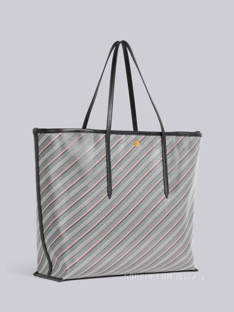 条纹帆布Tote 包