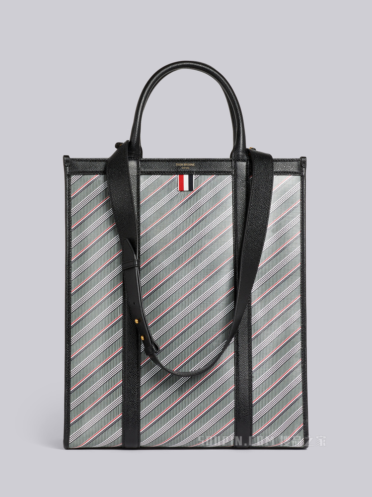 条纹帆布 TOTE 包