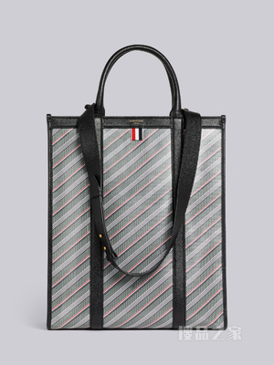 条纹帆布 TOTE 包