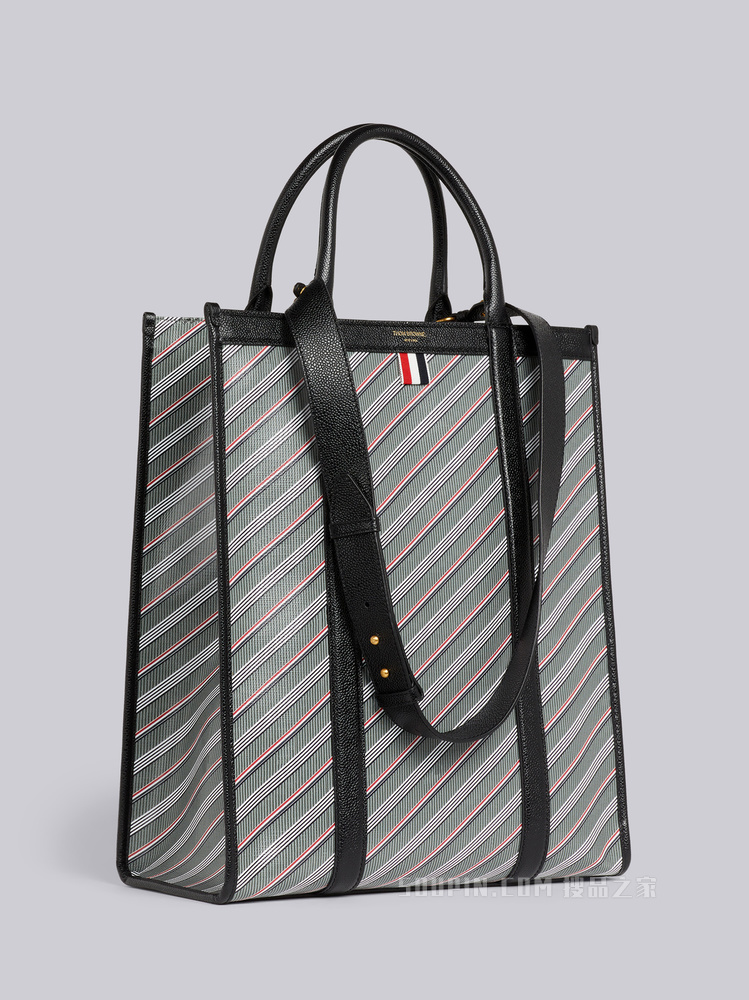 条纹帆布 TOTE 包