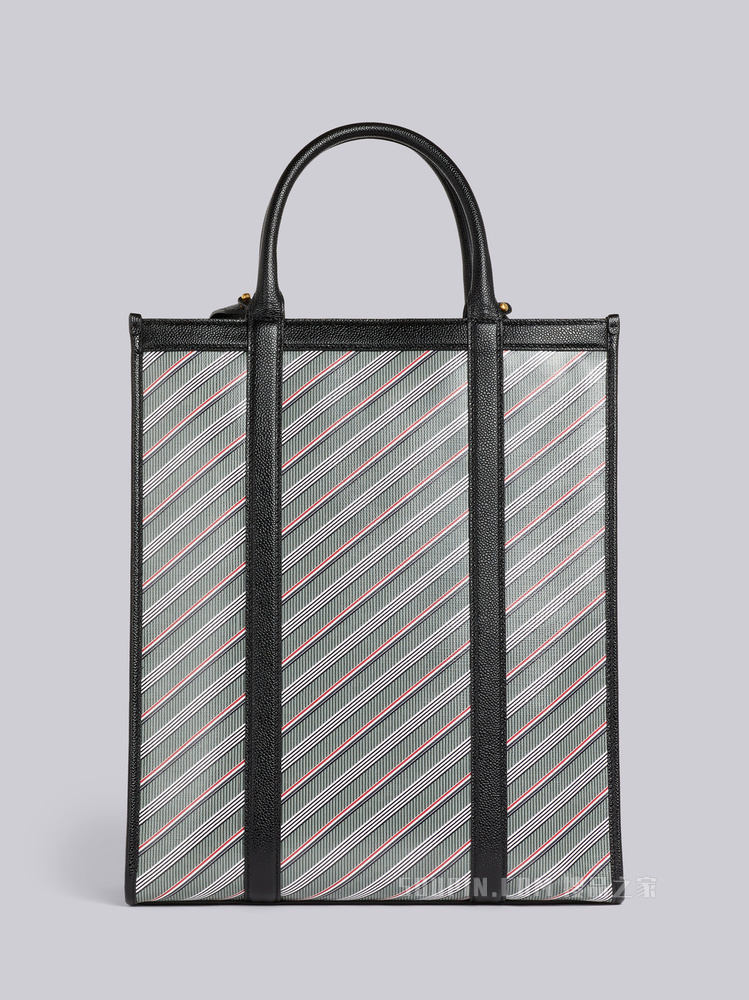条纹帆布 TOTE 包