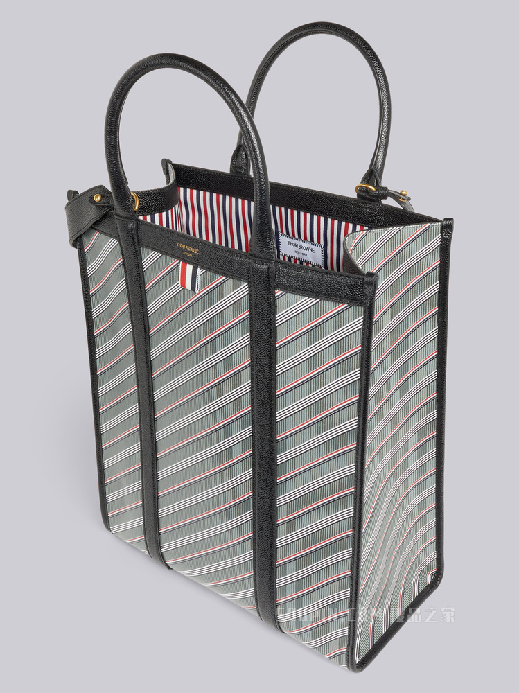 条纹帆布 TOTE 包