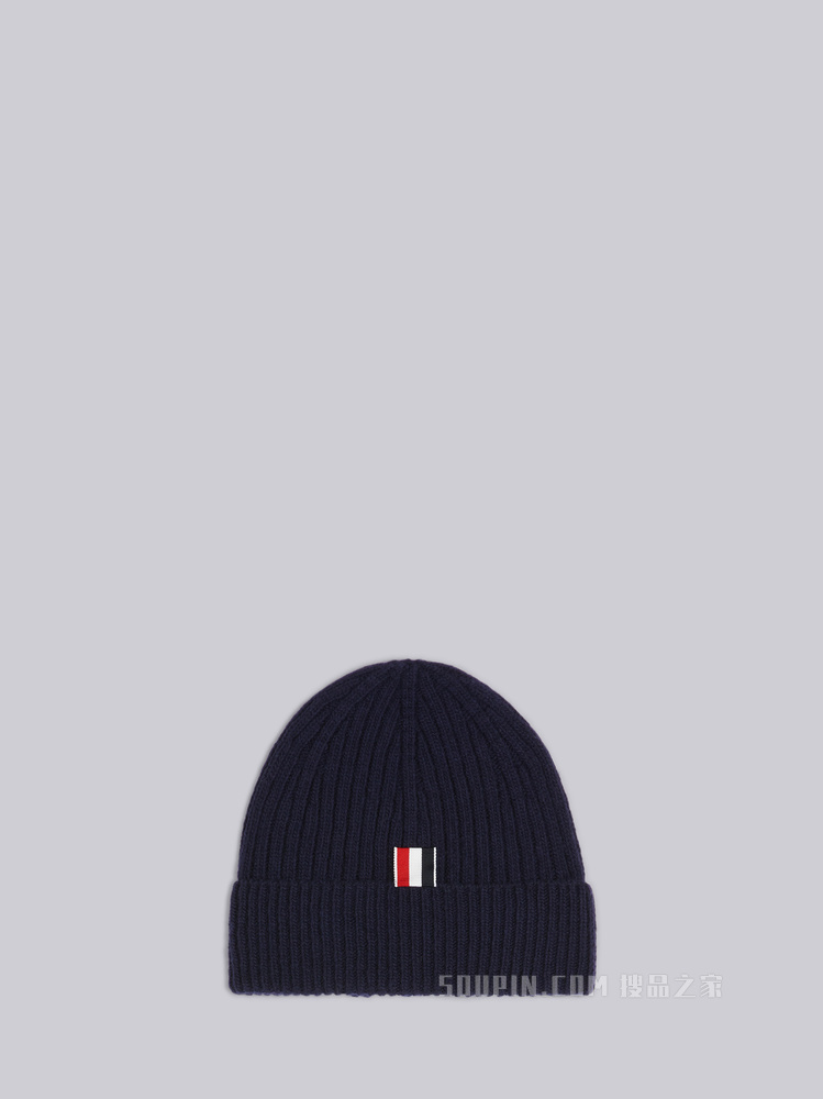 四条纹针织羊毛帽