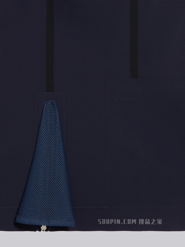 四条纹连帽运动夹克