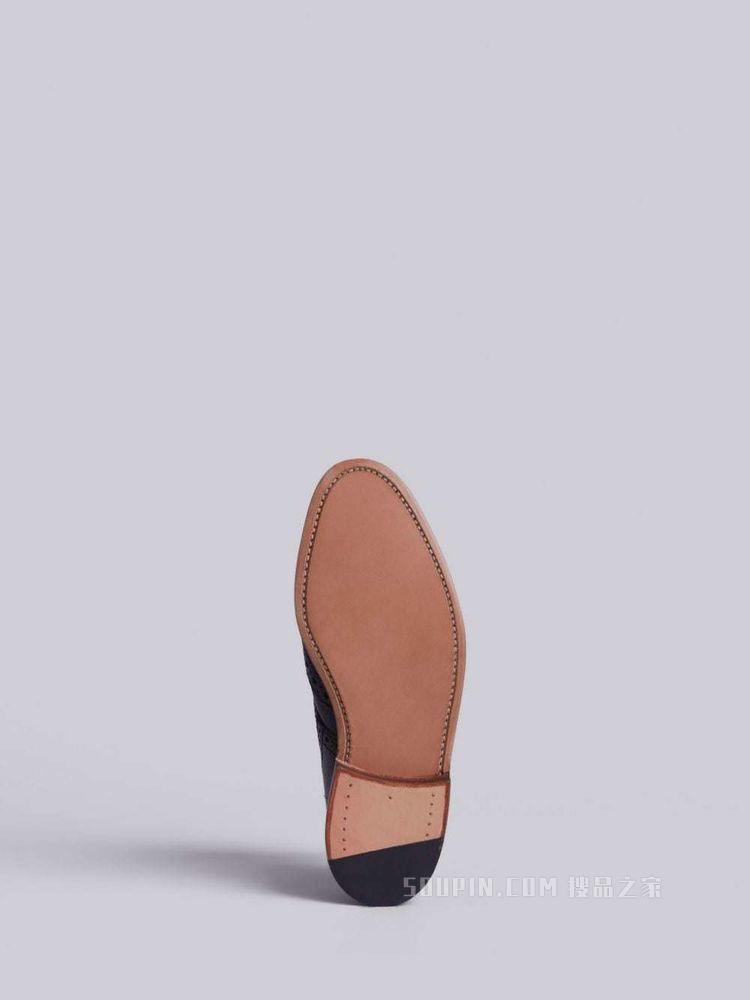 卵石纹皮长翼靴