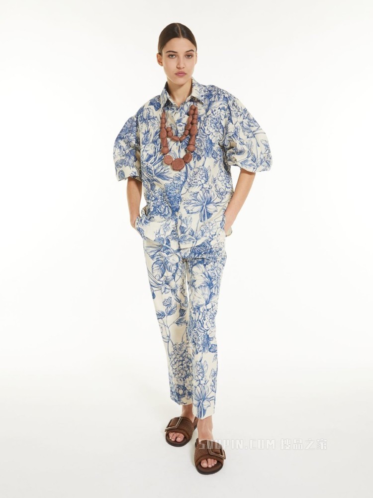 印花亚麻衬衫 | Weekend Max Mara