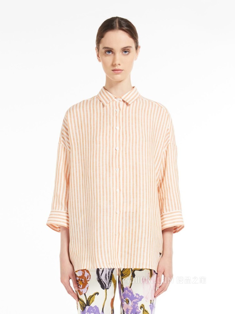 亚麻条纹衬衫 | Weekend Max Mara