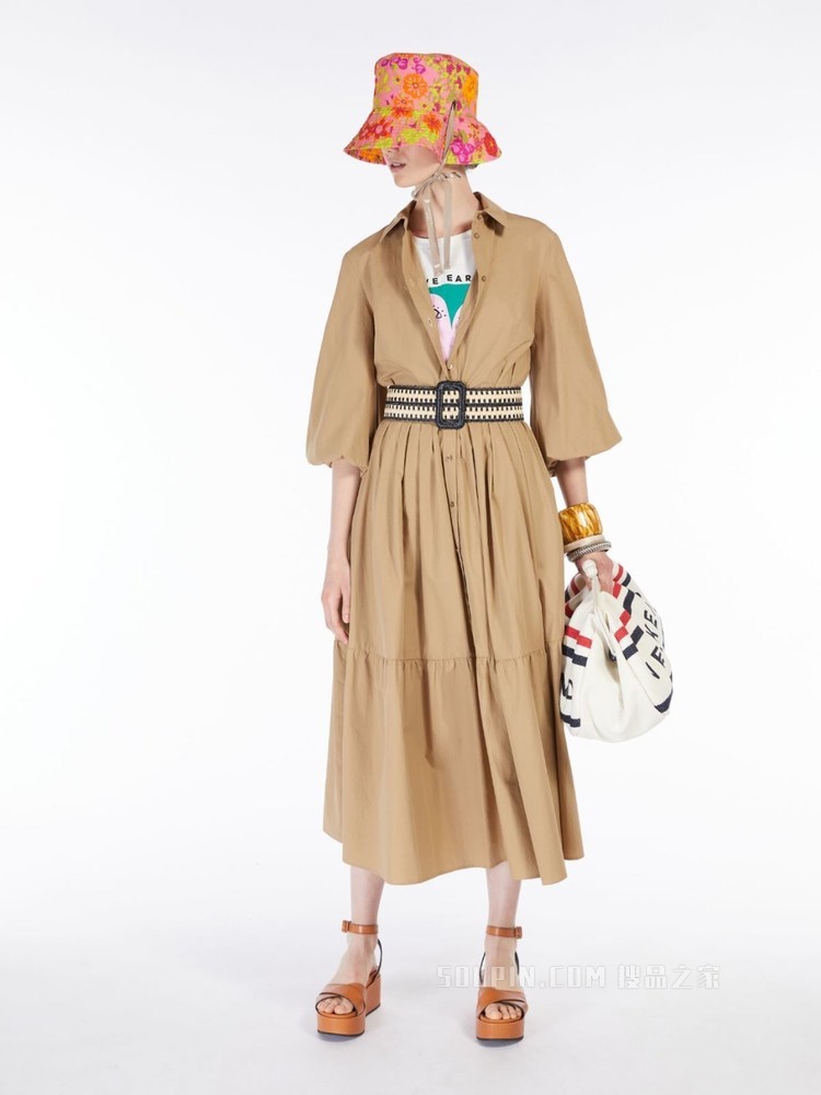 棉府绸衬衫裙 | Weekend Max Mara