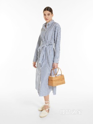 棉府绸衬衫式连衣裙 | Weekend Max Mara
