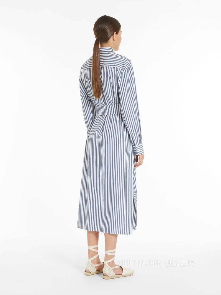 棉府绸衬衫式连衣裙 | Weekend Max Mara