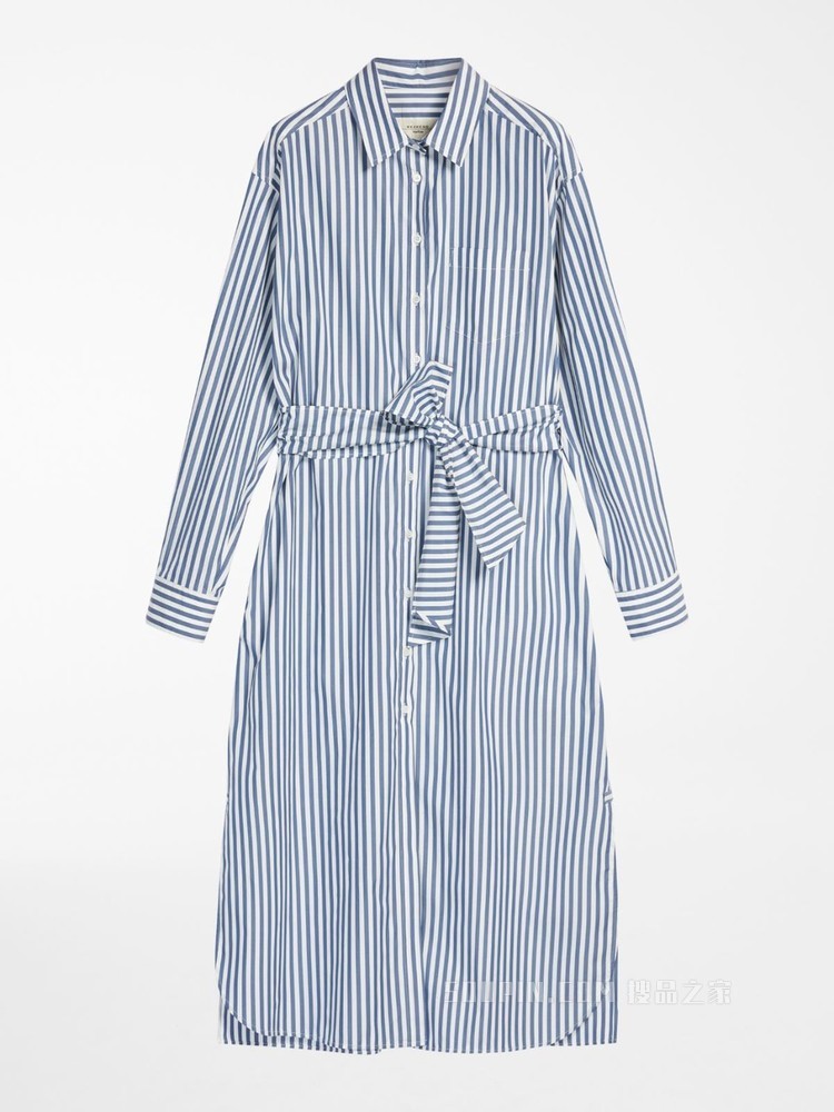 棉府绸衬衫式连衣裙 | Weekend Max Mara