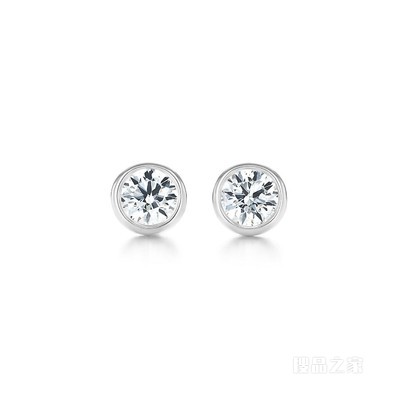 Elsa Peretti® 系列 Diamonds by the Yard™ 铂金耳环。