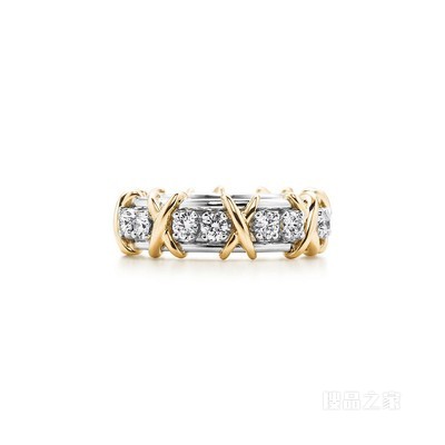 Tiffany & Co. Schlumberger 系列 Sixteen Stone 镶钻戒指。
