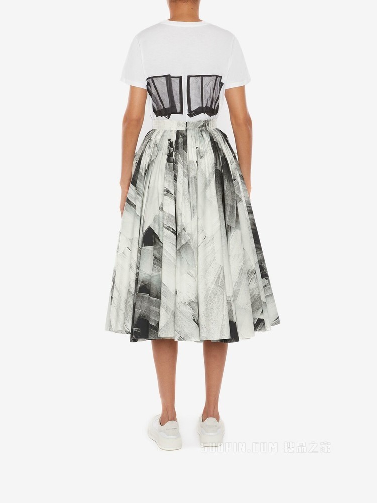 Bustier印花短款T恤