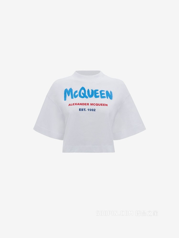 McQueen Graffiti短款T恤