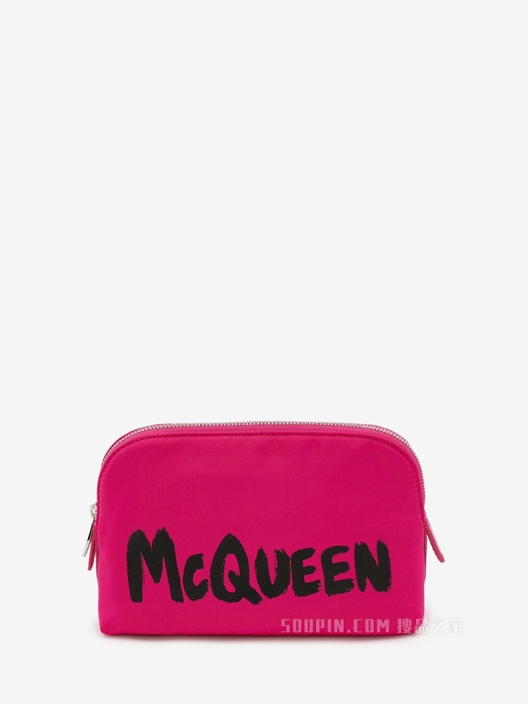 McQueen Graffiti中号拉链手拿包