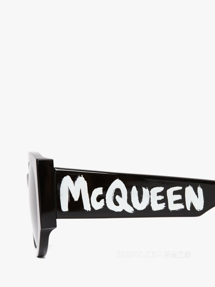 McQueen Graffiti椭圆形太阳眼镜
