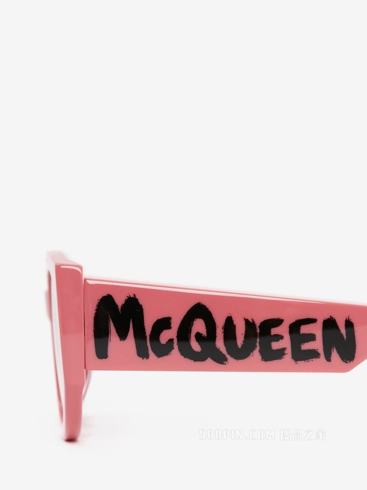 McQueen Graffiti椭圆形太阳眼镜
