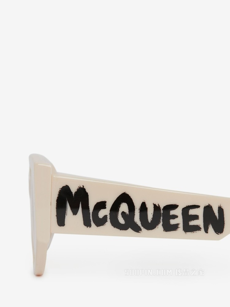 McQueen Graffiti椭圆形太阳眼镜