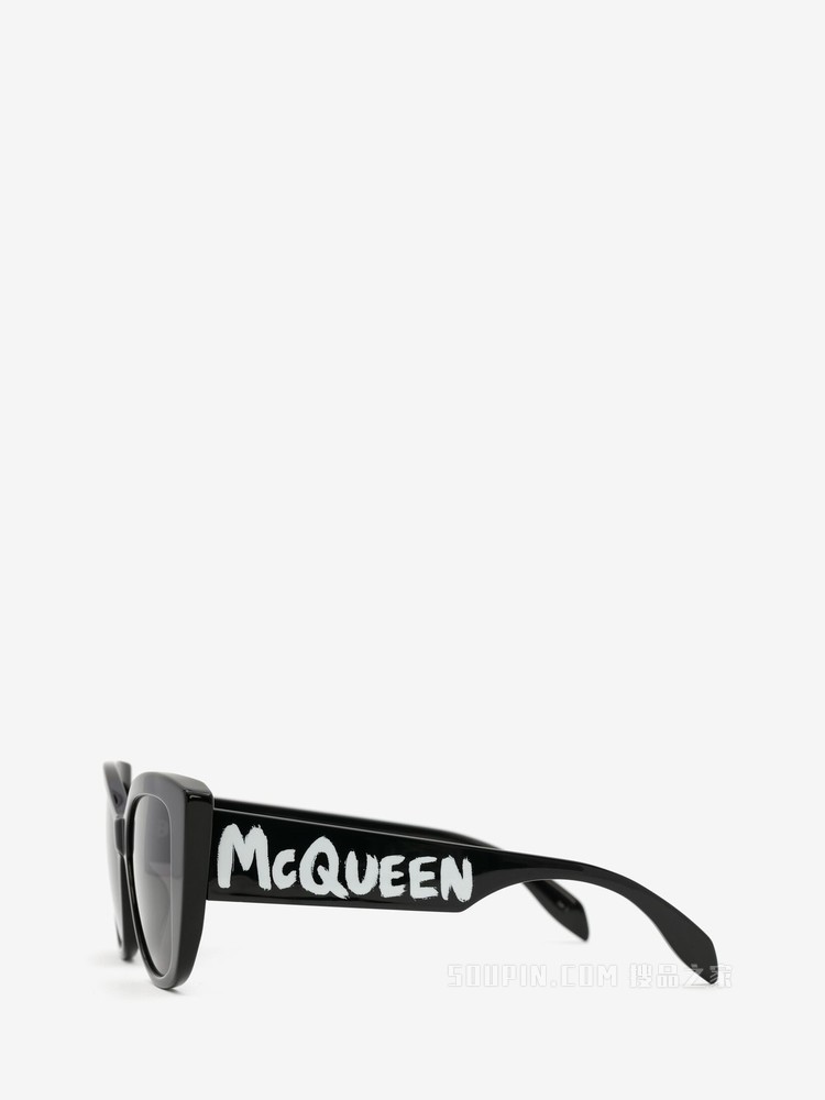 McQueen Graffiti猫眼形太阳眼镜