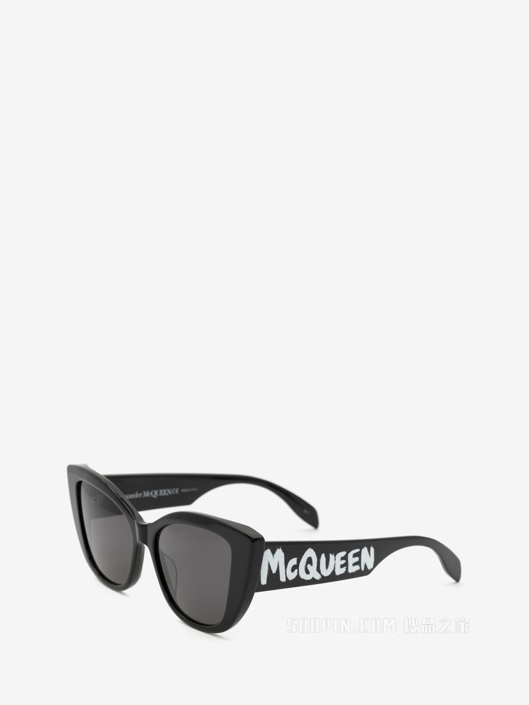 McQueen Graffiti猫眼形太阳眼镜