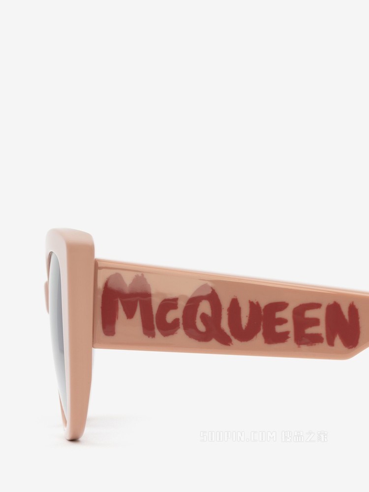 McQueen Graffiti猫眼形太阳眼镜