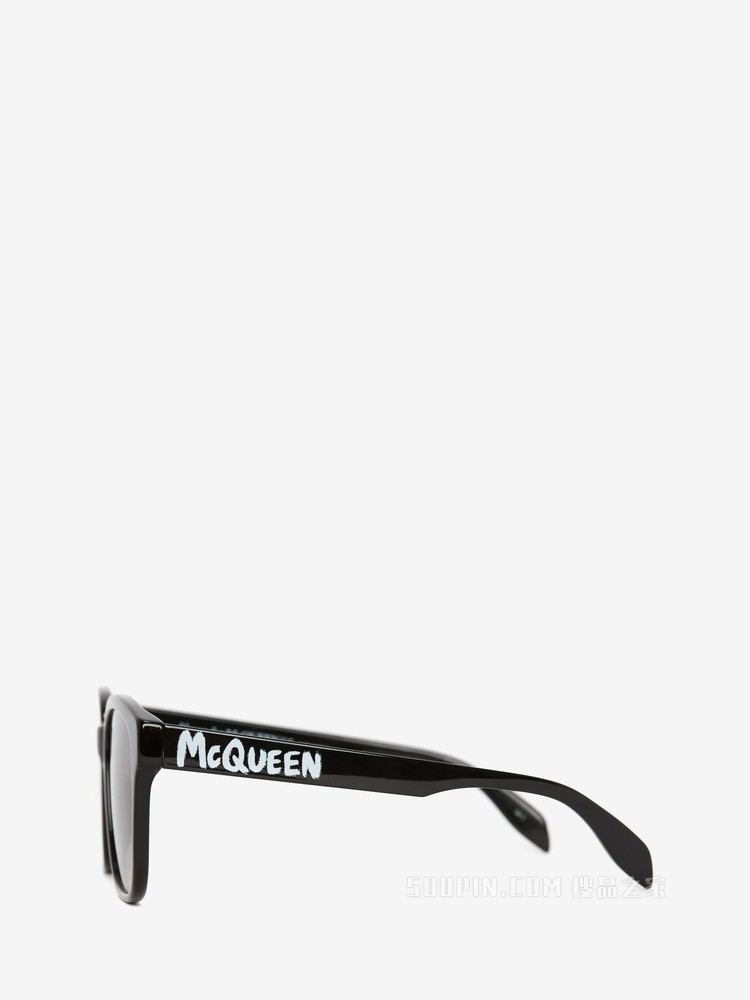 McQueen Graffiti方形太阳眼镜