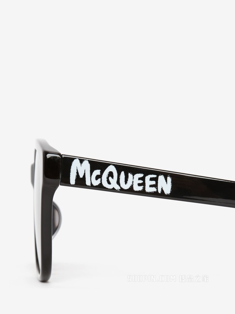 McQueen Graffiti方形太阳眼镜