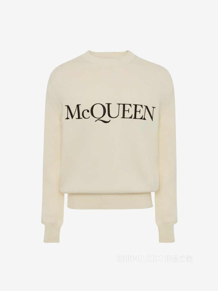 McQueen刺绣圆领套衫