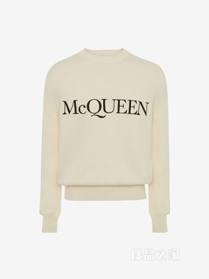 McQueen刺绣圆领套衫
