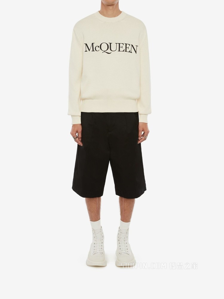 McQueen刺绣圆领套衫