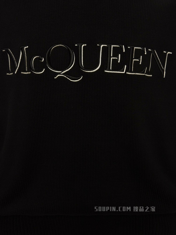 McQueen刺绣圆领套衫