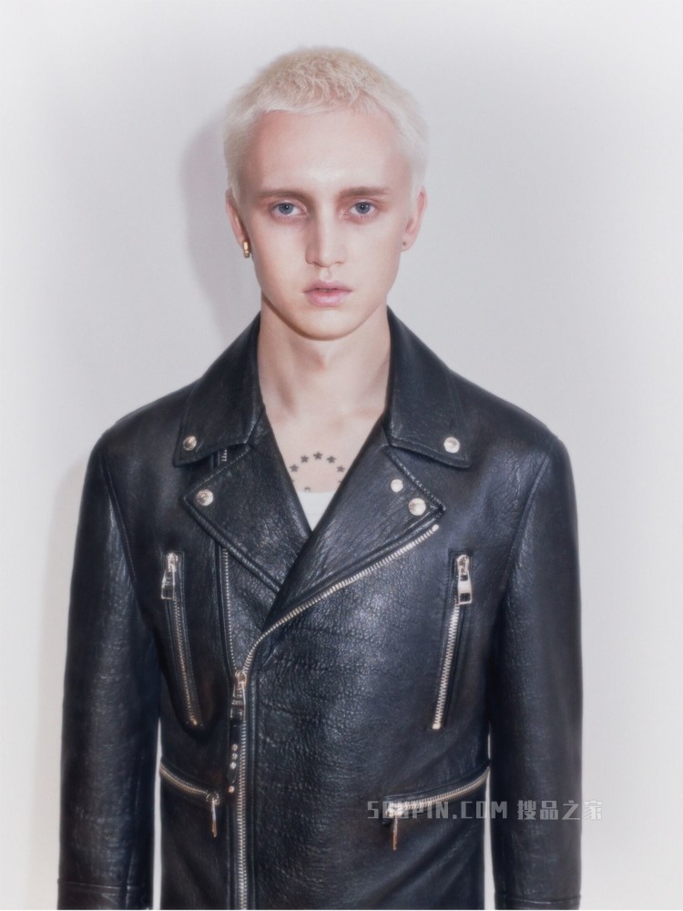 McQueen 经典皮革机车夹克
