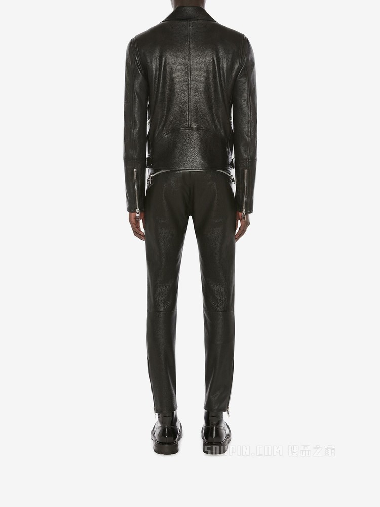 McQueen 经典皮革机车夹克